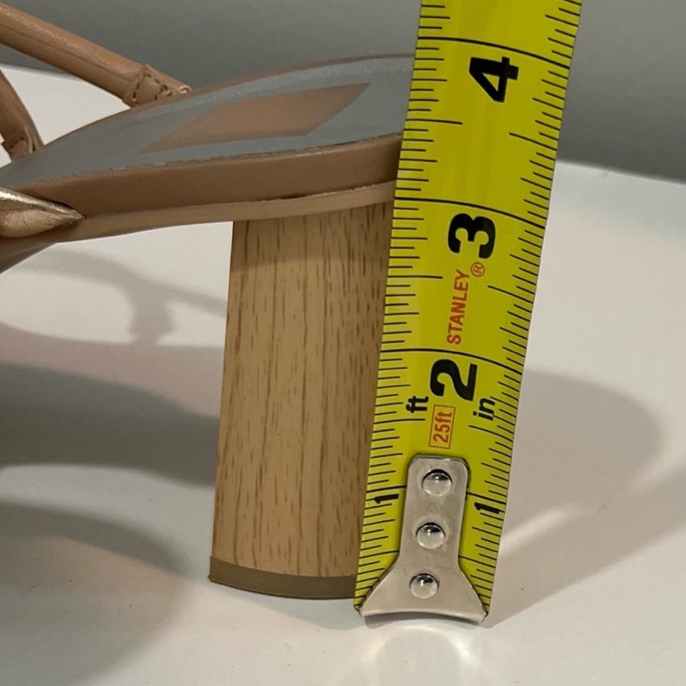 Dolce Vita beige & gold knotted Square Toe Strappy heeled Sandals - Picture 10 of 10